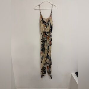 Dress Forum Cream  tropical Jumpsuit Resort Wear